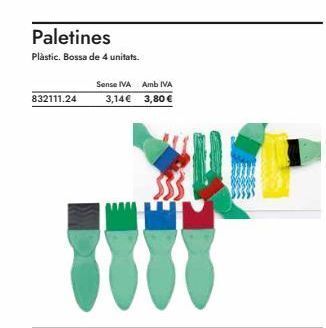 Abacus Paletines  plàstic. bossa de 4 unitats.  sense iva amb iva  832111.24 3,14€ 3,80 € oferta