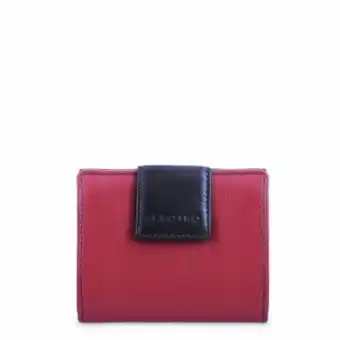 El Potro Cartera billetera tarjero pequeño piel vacuno color rojo-tricolor -el potro oferta