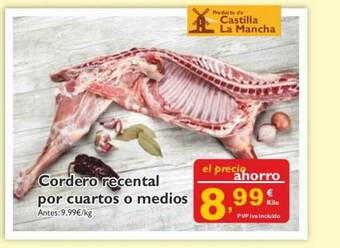 Cash Ecofamilia Cordero Recental Por Cuartos O Medios oferta