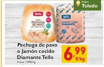 Supermercados La Despensa Pechuga De Pavo O Jamón Cocido Diamante Tello oferta