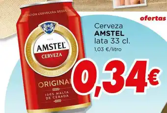 Supermercados Piedra Amstel Cerveza lata 33cl oferta