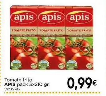 Supermercados Piedra Apis Tomate Frito pack 3x120gr oferta