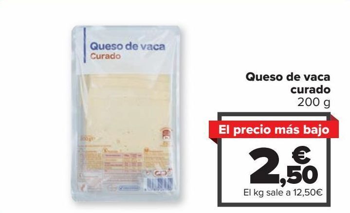 Carrefour Market Queso de vaca curado oferta