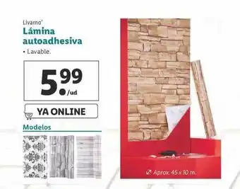 Lidl Livarno Lámina Autoadhesiva oferta