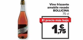 Carrefour Market Vino frizzante amabile rosado bollicina oferta