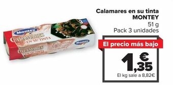 Carrefour Market Calamares en su tinta montey oferta