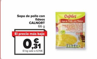 Carrefour Market Sopa de pollo con fideos calnort oferta