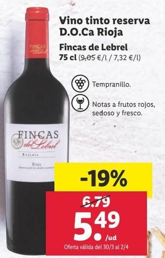 Lidl Vino tinto oferta