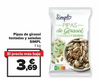 Carrefour Market Pipas de girasol tostadas y saladas simpl oferta
