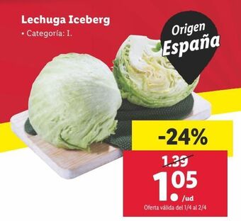 Lidl Lechuga iceberg oferta