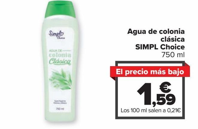 Carrefour Market Agua de colonia clásica simpl choice oferta