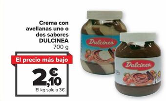 Carrefour Market Crema con avellanas uno o dos sabores dulcinea oferta