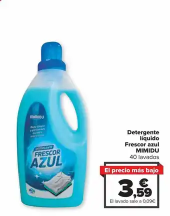 Carrefour Market Detergente líquido frescor azul mimidu oferta