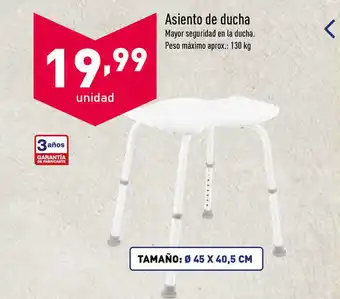 ALDI Asiento De Ducha 130kg oferta