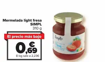 Carrefour Market Mermelada light fresa simpl oferta