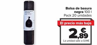 Carrefour Market Bolsa de basura negra oferta