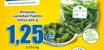 FROIZ Pimiento Variedad Padrón 400g oferta