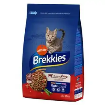 Plenus Supermercados Comida para gatos brekkies mix buey bol. 3,5kg oferta