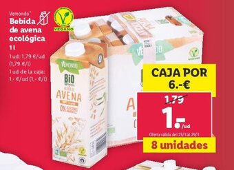 Lidl Vemondo Bebida De Avena Ecológica oferta