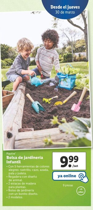 Lidl Playtive Bolsa de Jardinería Infantil oferta
