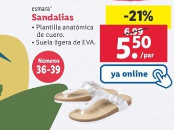 Lidl Esmara Sandalias oferta
