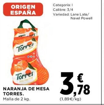 Hipercor Naranja de Mesa Torres oferta