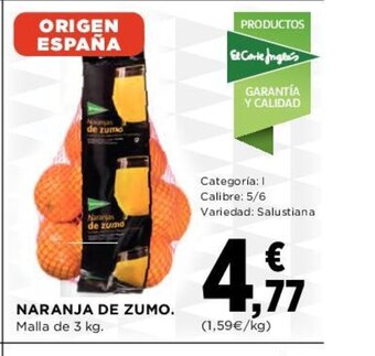 Hipercor Naranja de Zumo oferta