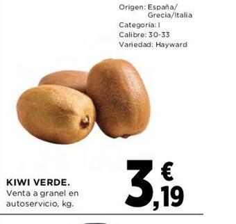 Hipercor Kiwi Verde oferta