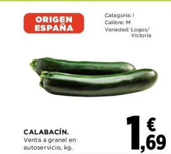 Hipercor Calabacín oferta