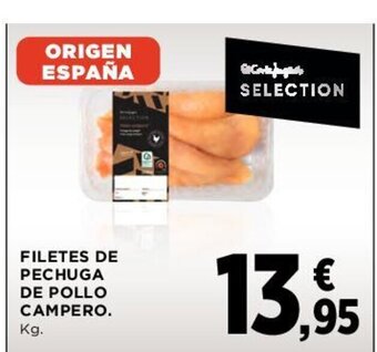 Hipercor Filetes De Pechuga De Pollo Campero oferta