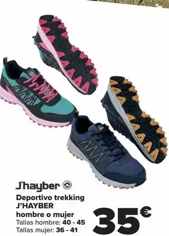 Carrefour J'hayber deportivo trekking hombre o mujer oferta