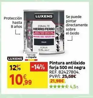 Leroy Merlin Protección hasta 8 años l luxens esmalte hierro/ferro fabricado en españa forja 0,5l se puede pintar directamente s oferta