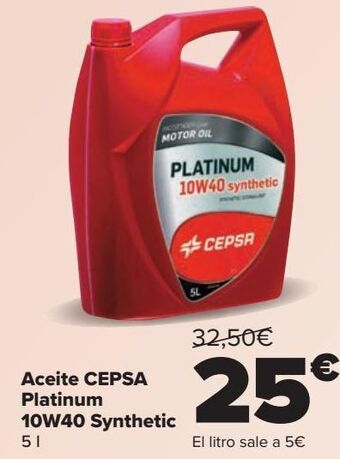 Carrefour Aceite cepsa platinum 10w40 synthetic oferta