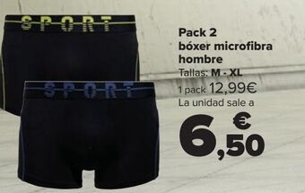 Carrefour Pack 2 bóxer microfibra hombre oferta