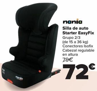 Carrefour Nania silla de auto starter easyfix oferta