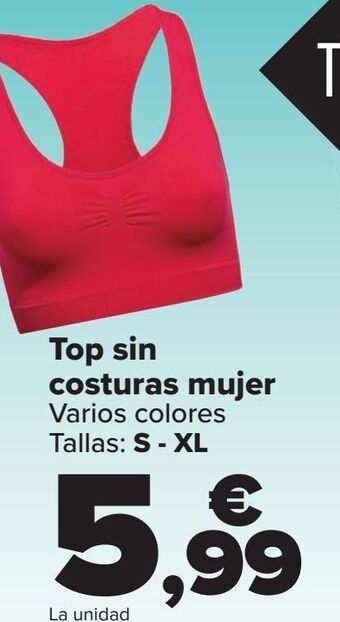 Carrefour Top sin costuras mujer oferta