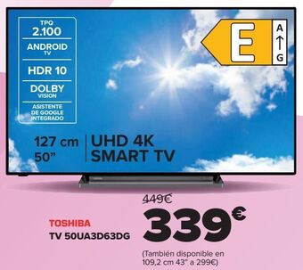Carrefour Toshiba tv 50ua3d63dg oferta