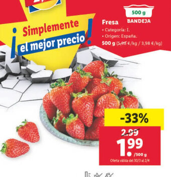 Lidl Fresa oferta