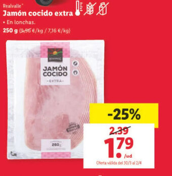 Lidl Jamón cocido extra oferta