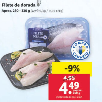 Lidl Filete De Dorada oferta