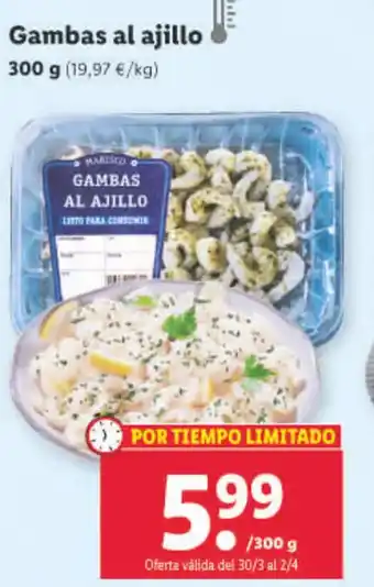Lidl Gambas Al Ajillo oferta