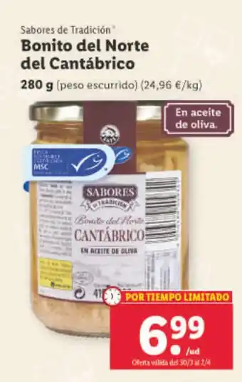 Lidl Bonito Del Norte Del Cantabrico oferta