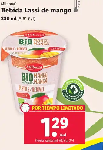 Lidl Bebida Lassi De Mango oferta