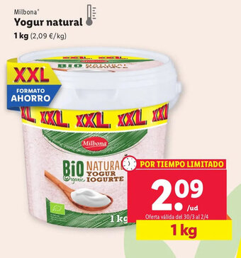 Lidl Yogur Natural oferta