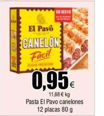 FROIZ Pasta el pavo canelones 12 placas oferta
