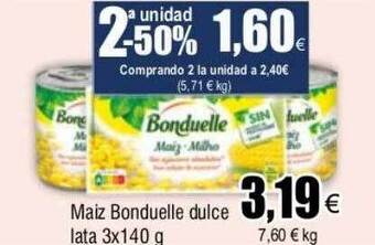 FROIZ Maiz bonduelle dulce lata oferta