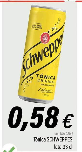 Cash Ifa Tónica schweppes oferta