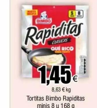 FROIZ Tortitas bimbo rapiditas mini 8 oferta