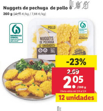 Lidl Nuggets De Pechuga De Pollo oferta