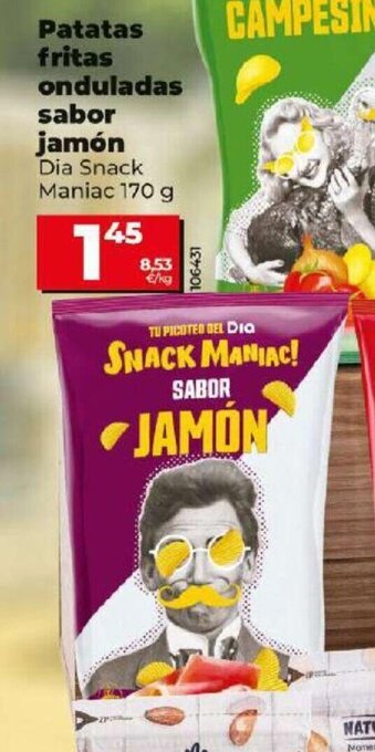 Dia Patatas Fritas Onduladas Sabor Jamon oferta